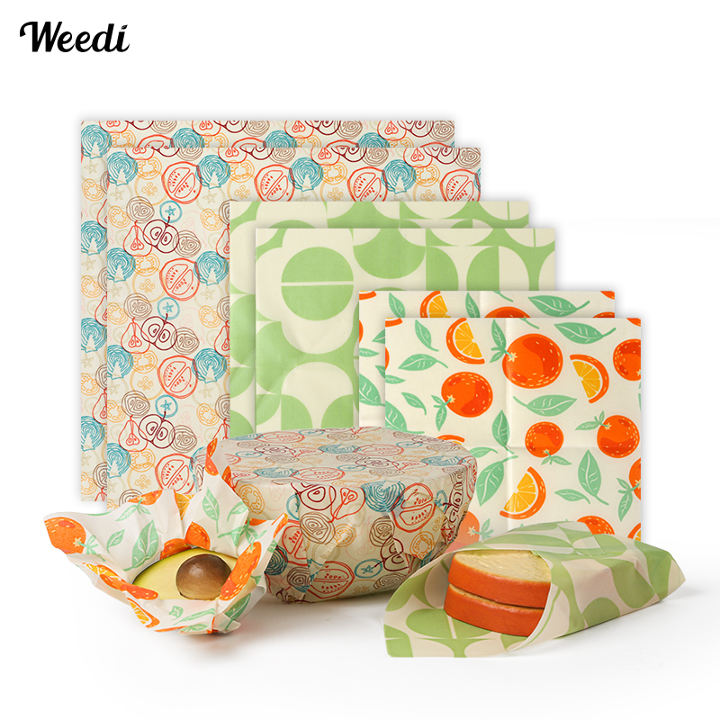 Beeswax Food Cover - 6pcs refrigerator freezing safety preservation beeswax