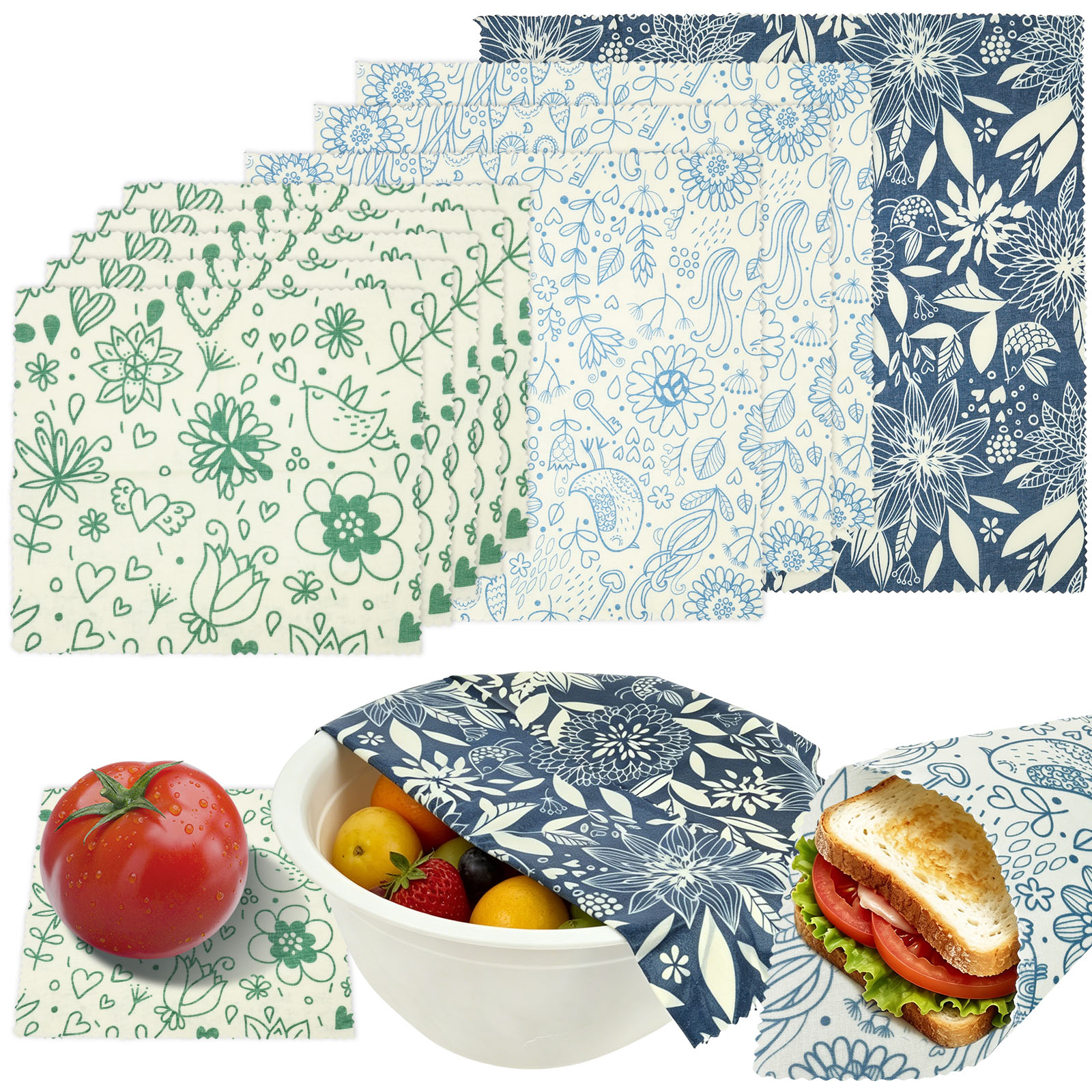 9 Pcs Organic Beeswax Wrap Reu - đánh giá và giá Beeswax Food Cover