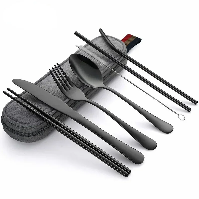 8Pcs/set Tableware Reusable Tr - đánh giá và giá Bamboo Cutlery Travel