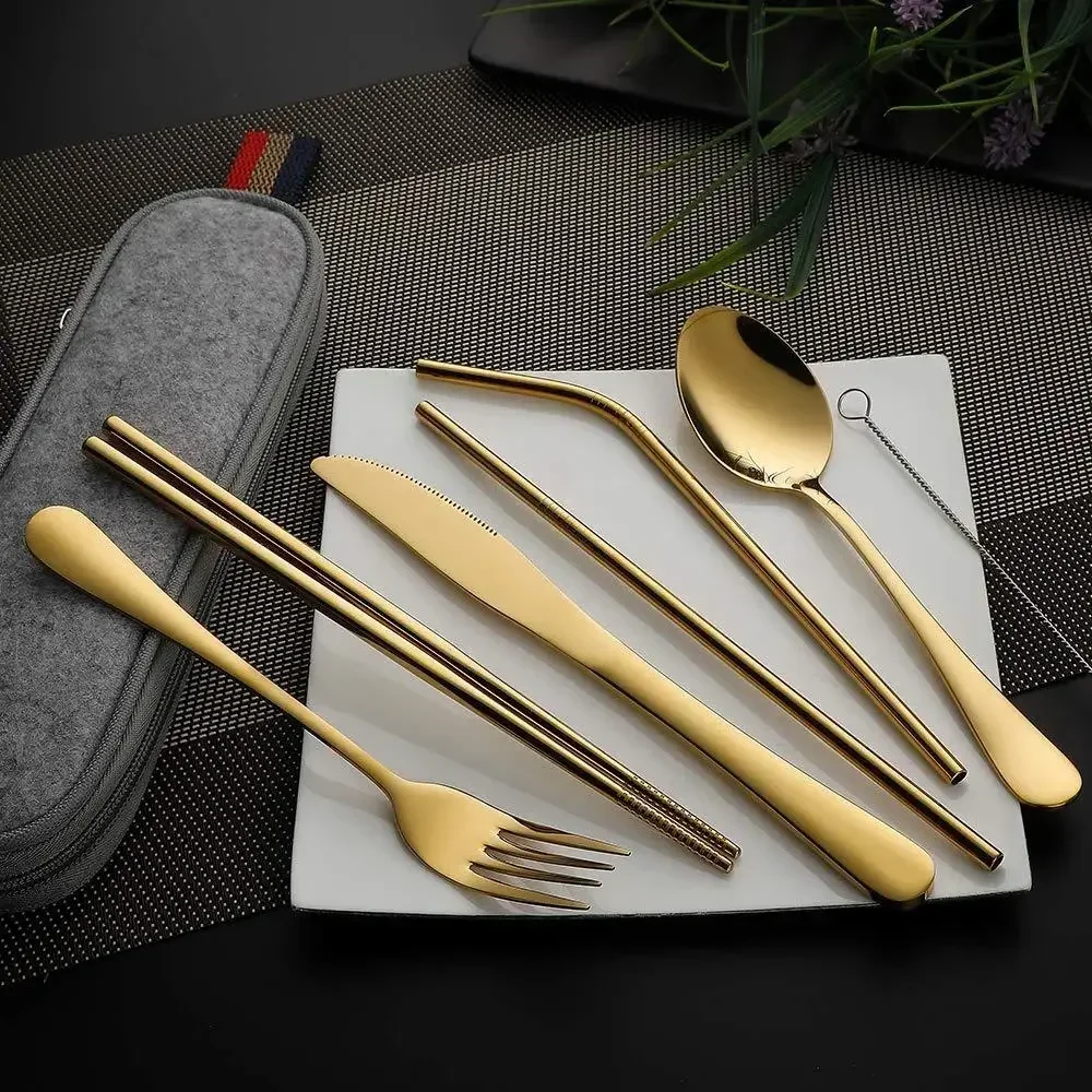 8Pcs/set Tableware Reusable Tr - đánh giá và giá Bamboo Cutlery Travel