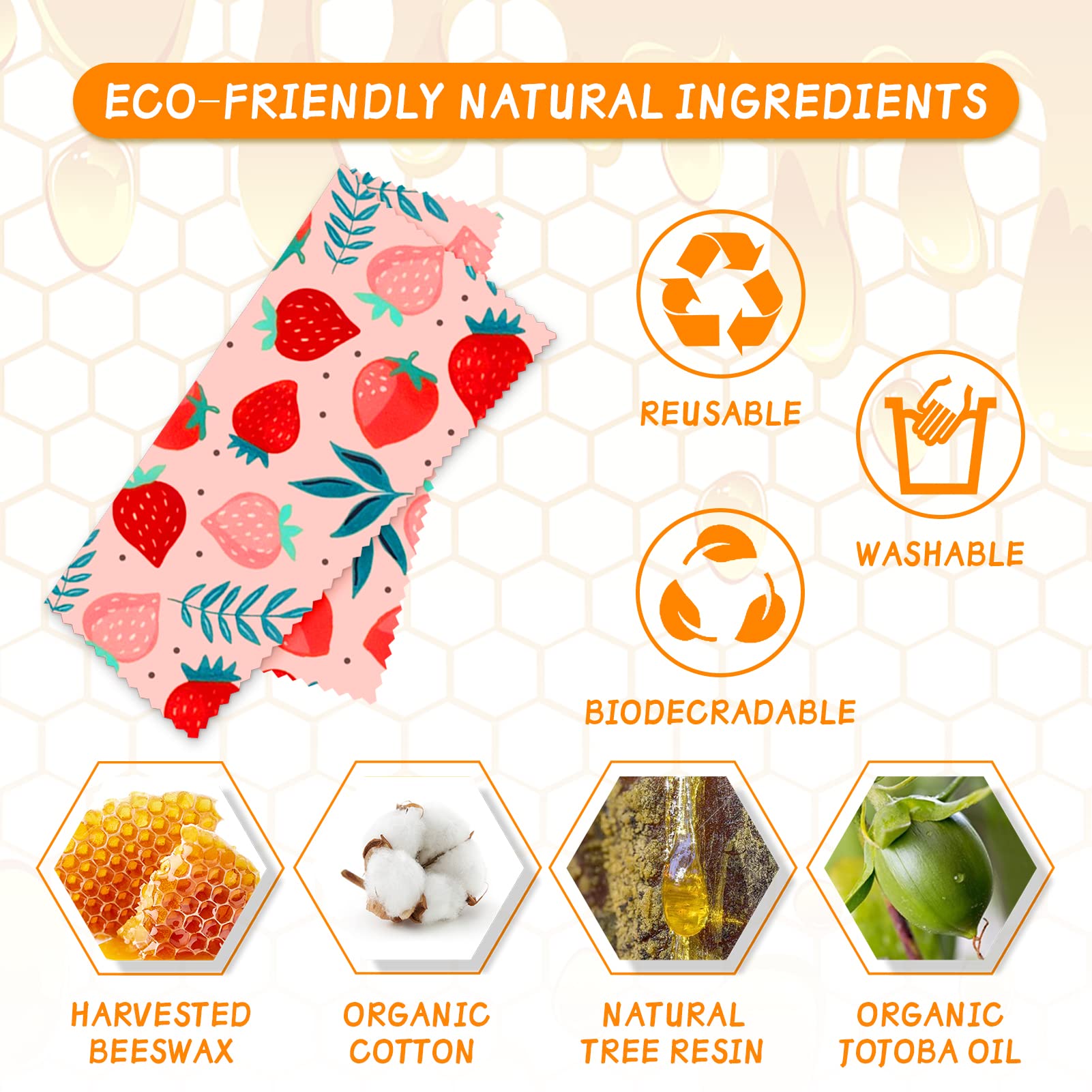 3PC/SET Beeswax Food Wraps Reu - đánh giá và giá Beeswax Food Cover