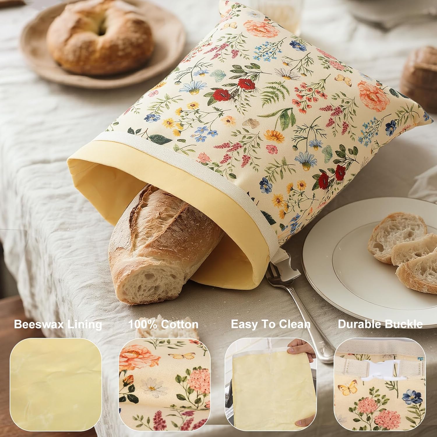 Reusable Beeswax Bread Bags fo - đánh giá và giá Beeswax Food Cover