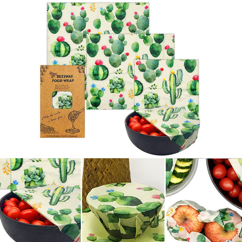 3Pcs/Set Cotton Beeswax Wrap C - đánh giá và giá Beeswax Food Cover