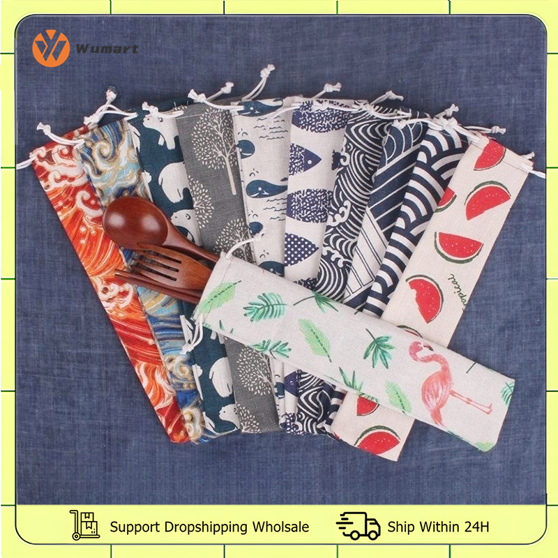 Portable Cutlery Bag Reusable  - đánh giá và giá Bamboo Cutlery Travel