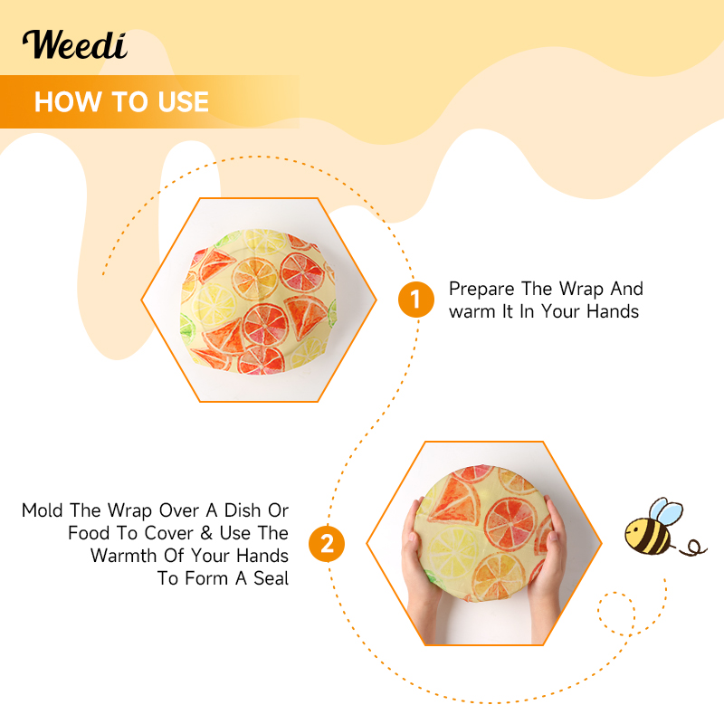 WEEDI 6PCS Plastic-Free Reusab - đánh giá và giá Beeswax Food Cover