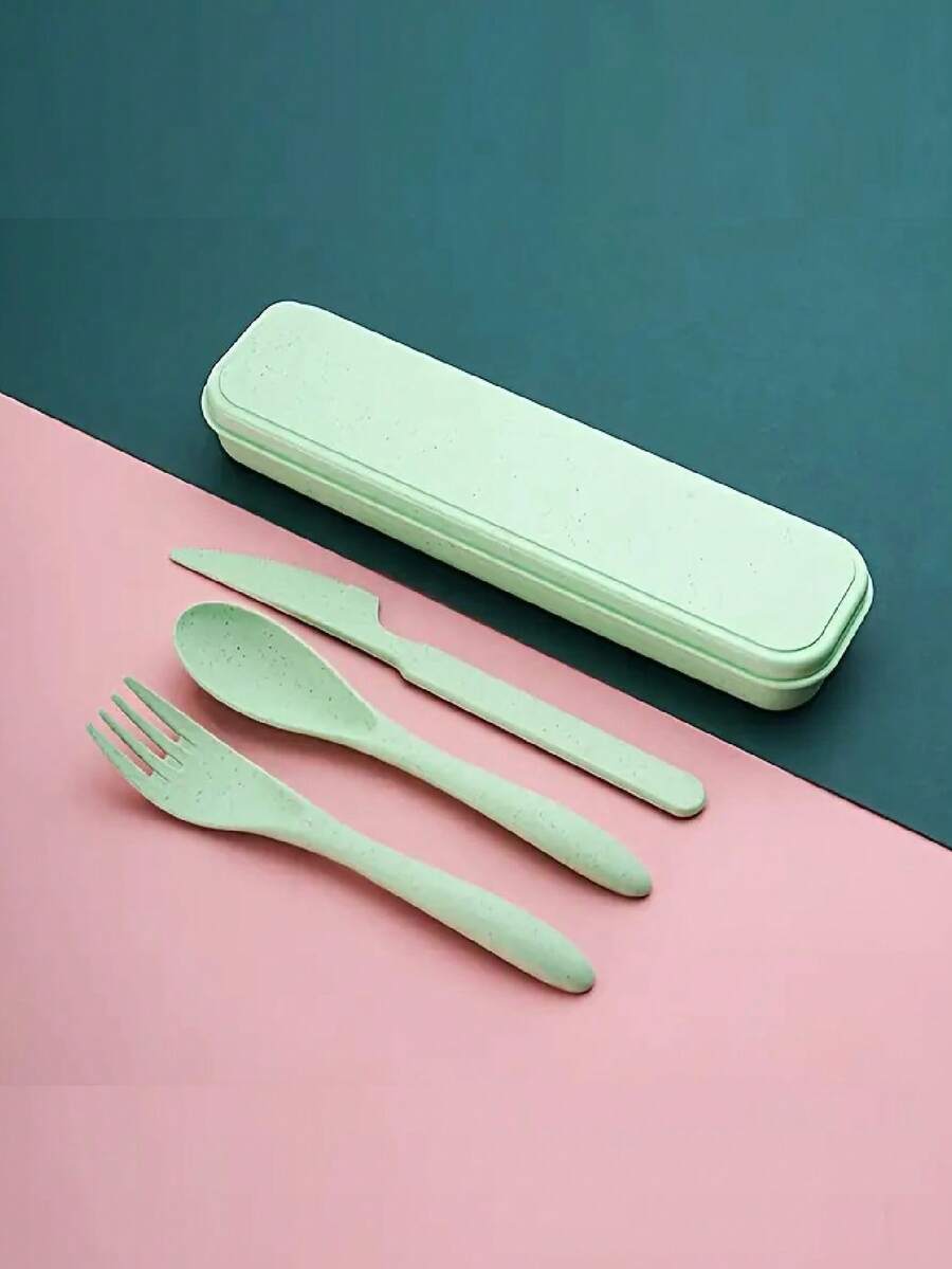 3Pcs Portable Reusable Cutlery - đánh giá và giá Bamboo Cutlery Travel