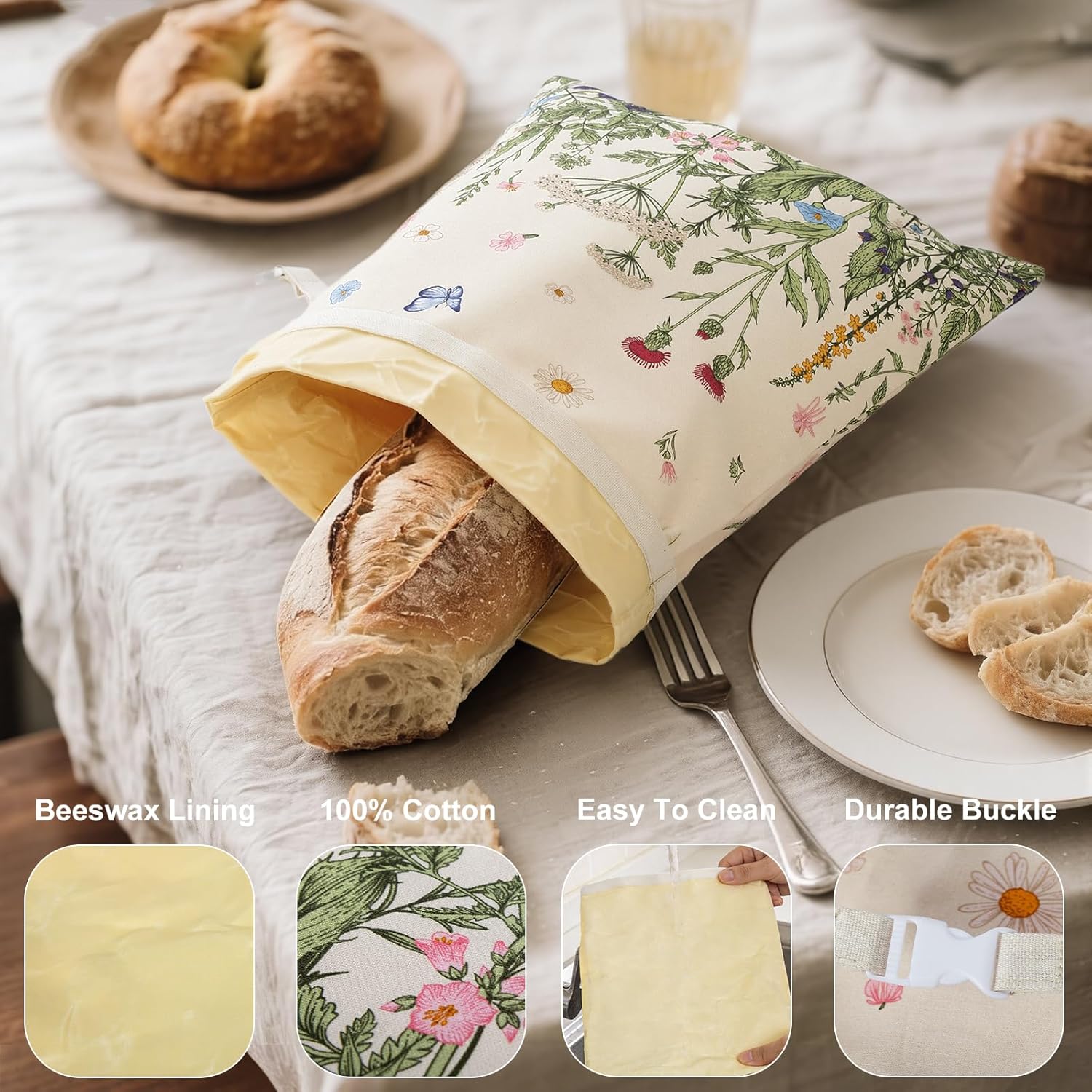 Reusable Beeswax Bread Bags fo - đánh giá và giá Beeswax Food Cover