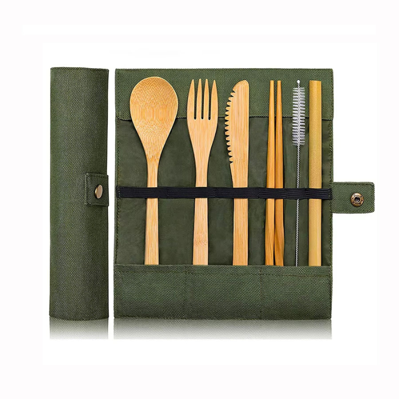 Bamboo Travel Tableware Reusab - đánh giá và giá Bamboo Cutlery Travel