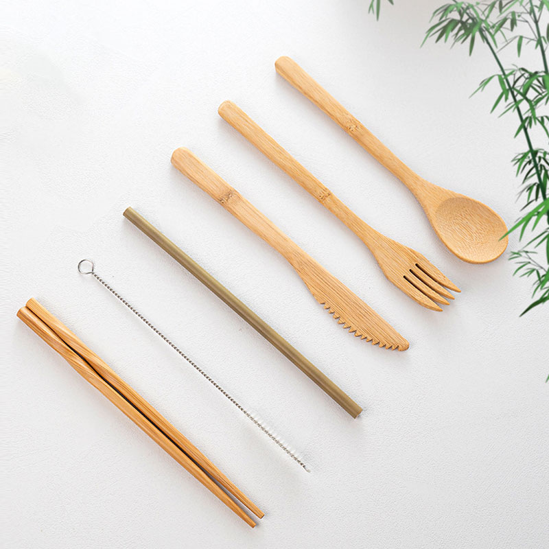 Bamboo Travel Tableware Reusab - đánh giá và giá Bamboo Cutlery Travel