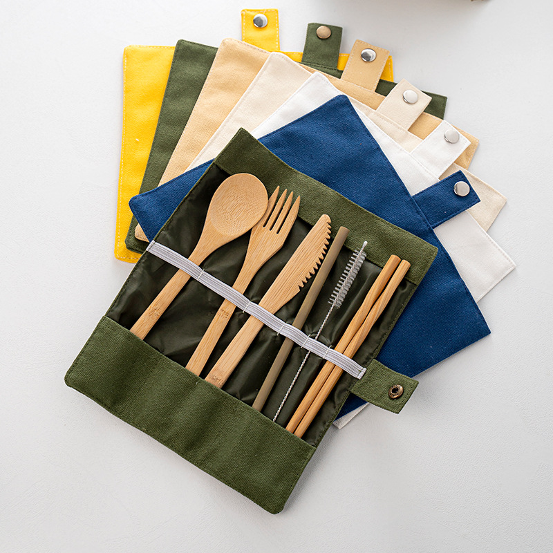 Bamboo Travel Tableware Reusab - đánh giá và giá Bamboo Cutlery Travel